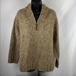Ralph Lauren women’s petite medium sweater brown 100% lambs wool